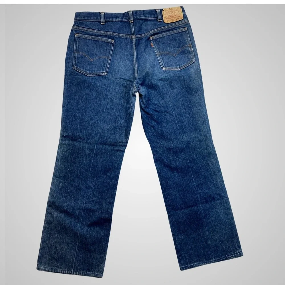 Levi's 2517 Jeans Men 38x34 Blue Excellent Vintage 1986 Flannel Lined Orange Tab